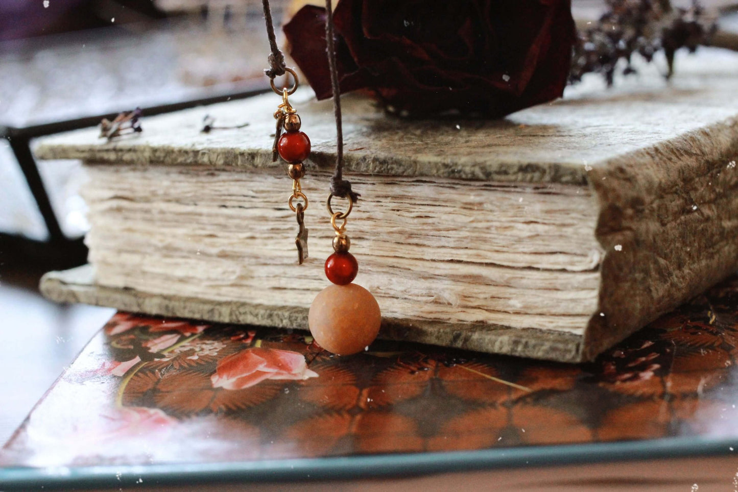 Brass Star Beaded Bookmark - Handmade Star Bookmark for Book Lovers