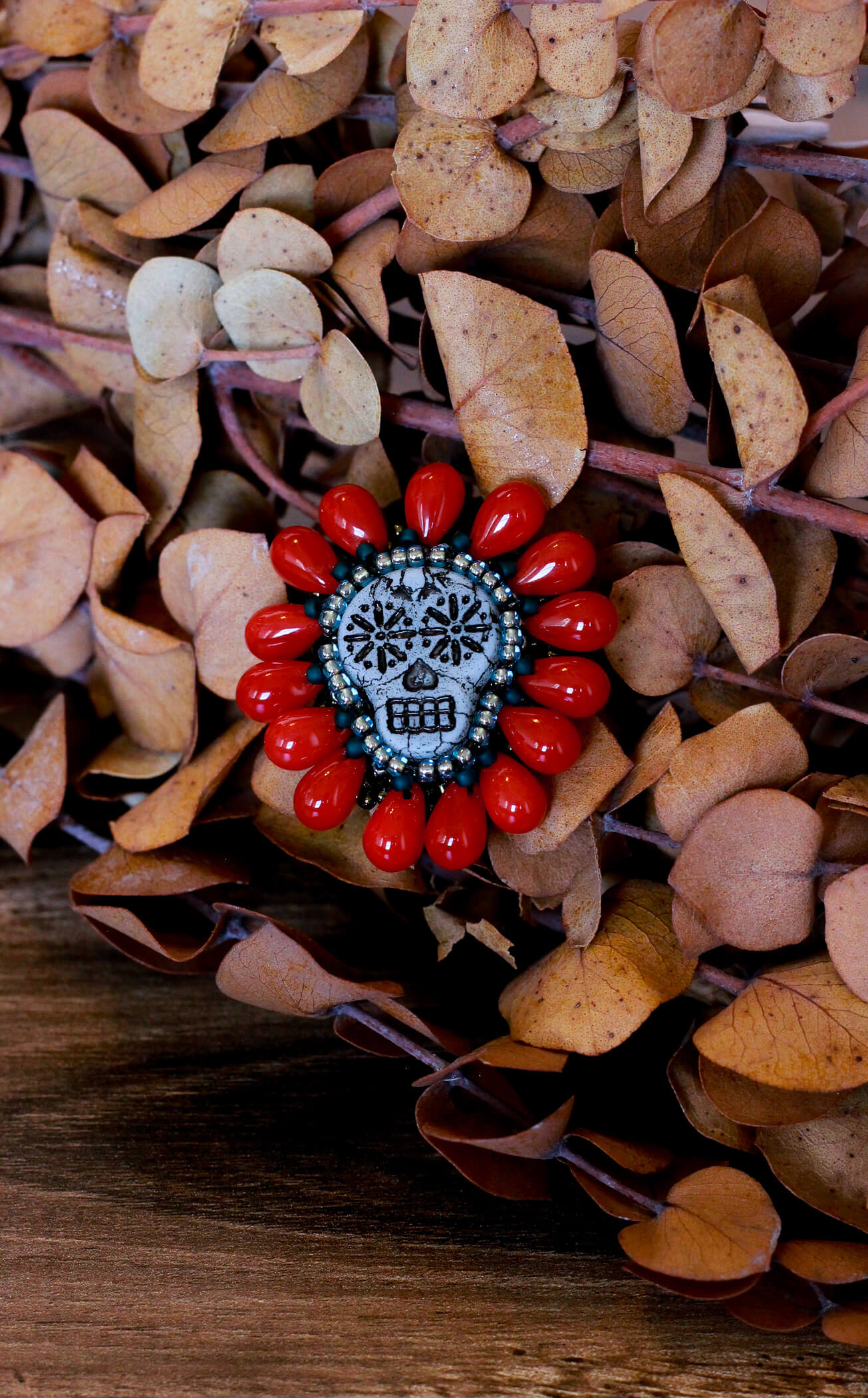 Handmade-Starburst-Sugar-Skull-Brooch-By-Kaleidoscopes-and-polka-dots