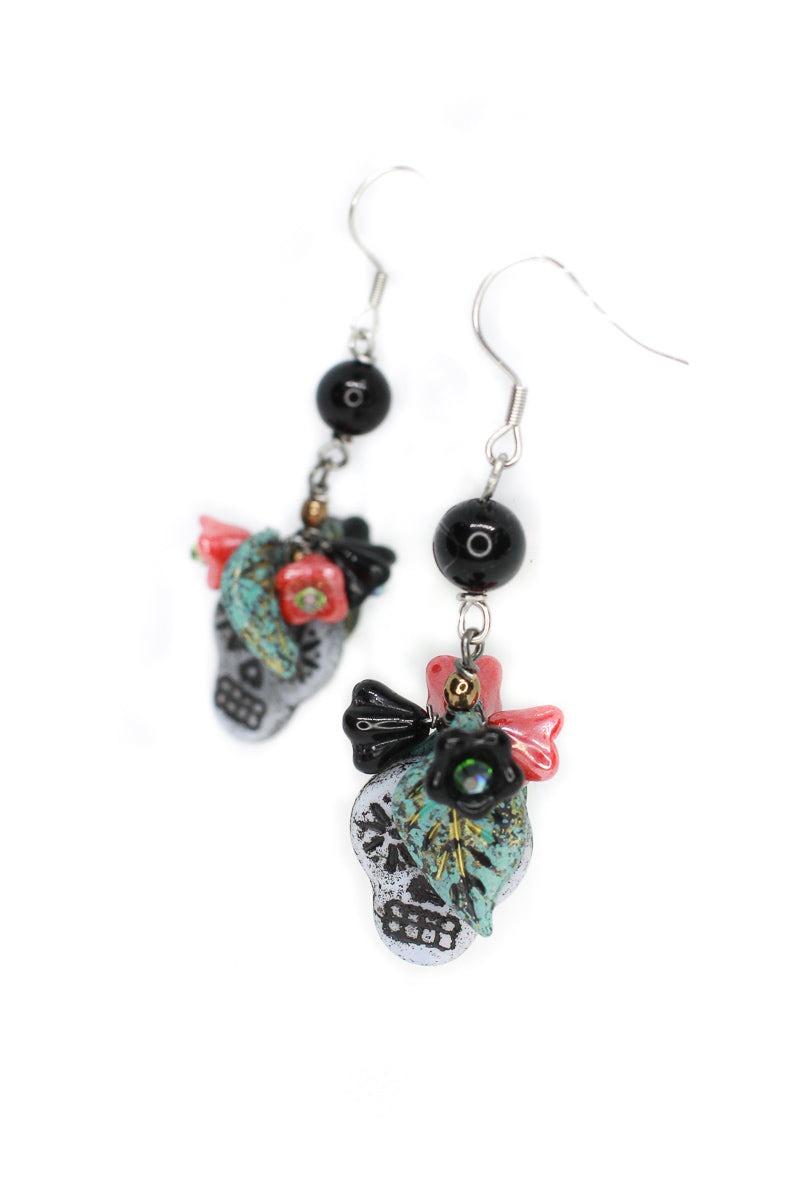 Day Of The Dead Dangle Earrings