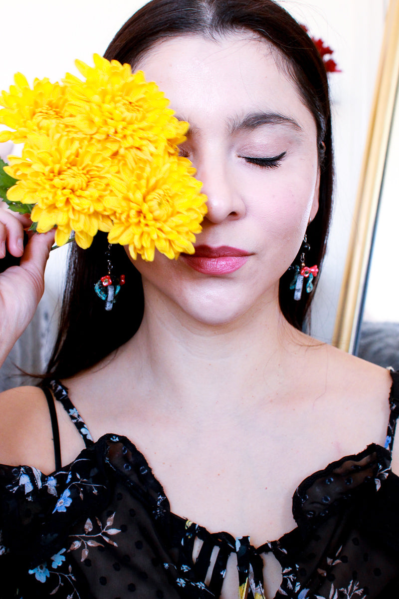 Day Of The Dead Dangle Earrings