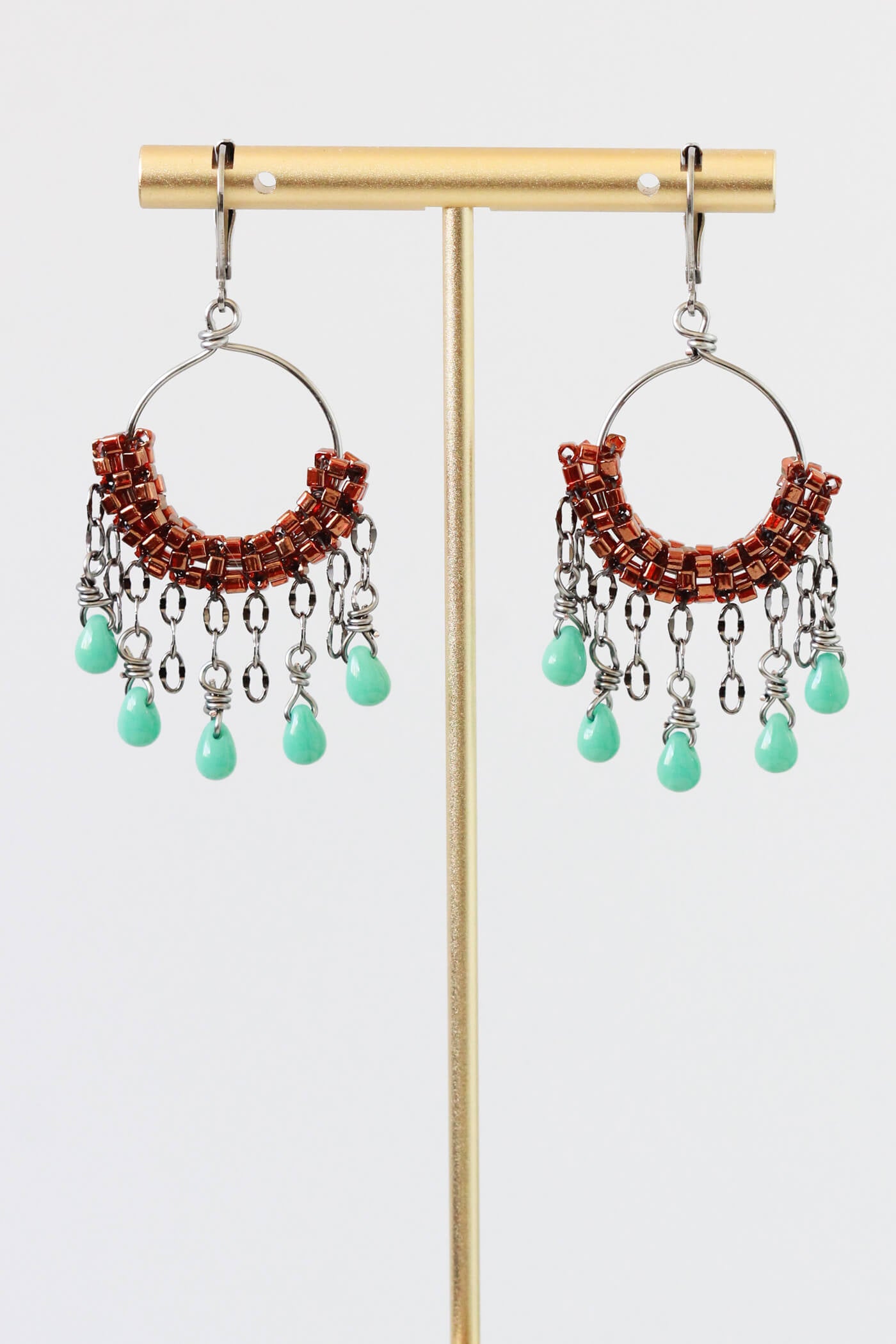 Beaded Hoop Earrings by Kaleidoscopes And Polka Dots