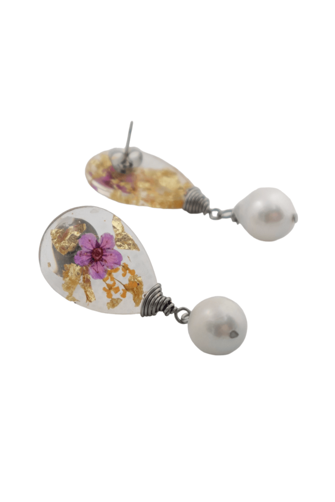 Pearl-drop-earrings-for-wedding-flower-jewelry-vintage-inspired-earrings-Kaleidoscopes-And-Polka-Dots