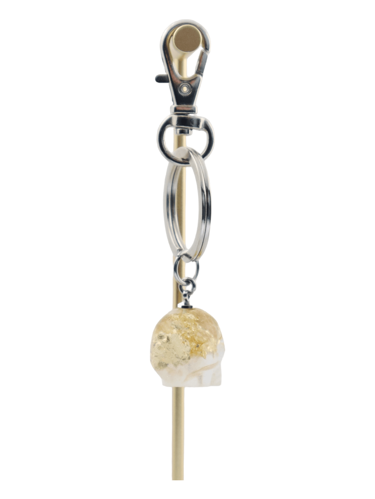 Skull-Charm---Gold-Small-Glittery-Halloween-Skull-Keychain---BACK---Kaleidoscopes-And-Polka-Dots