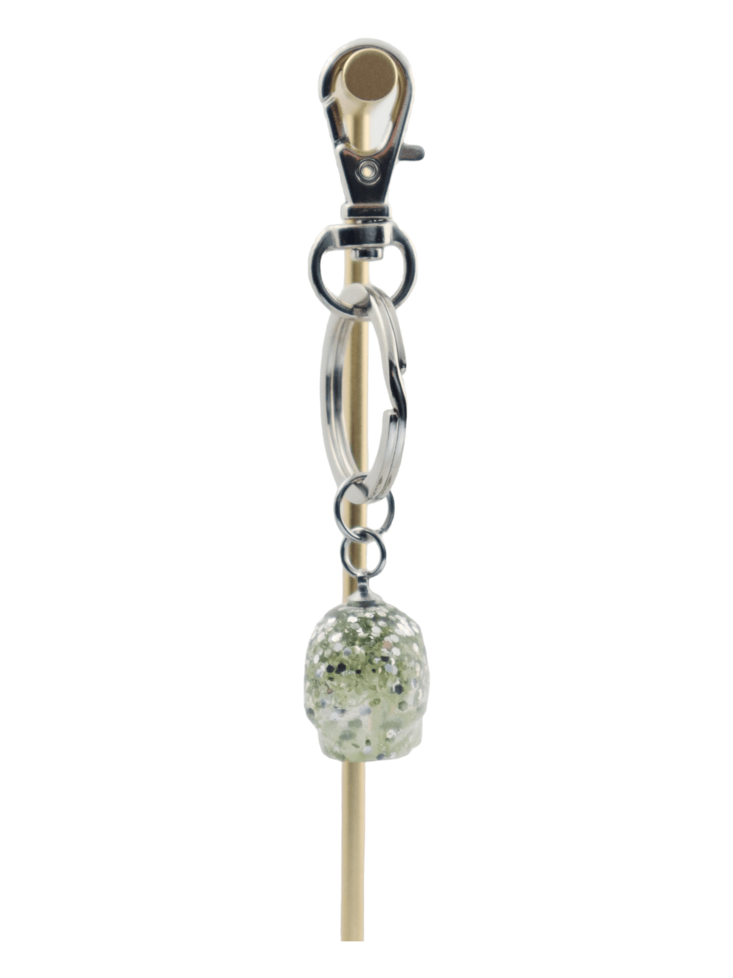 Skull-Charm---Silver-Small-Glittery-Halloween-Skull-Keychain---BACK---Kaleidoscopes-And-Polka-Dots