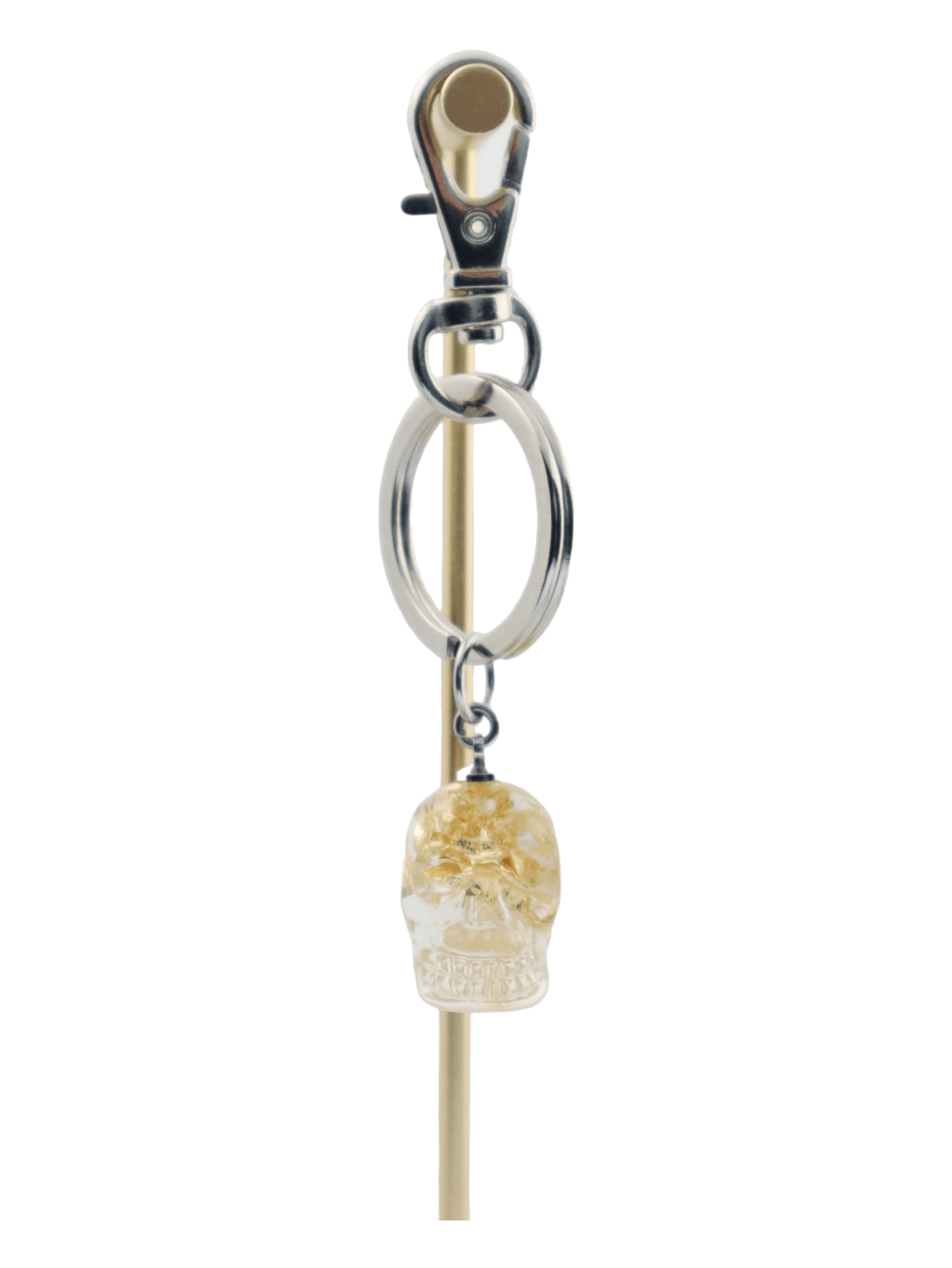 Glittery Skull Purse Charm – Small Halloween Keychain
