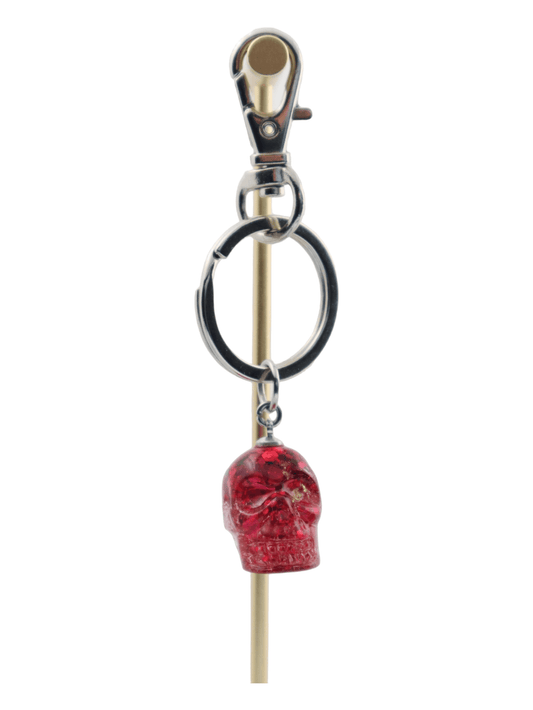 Skull-Charm---Pink-Small-Glittery-Halloween-Skull-Purse-Charm--Kaleidoscopes-And-Polka-Dots