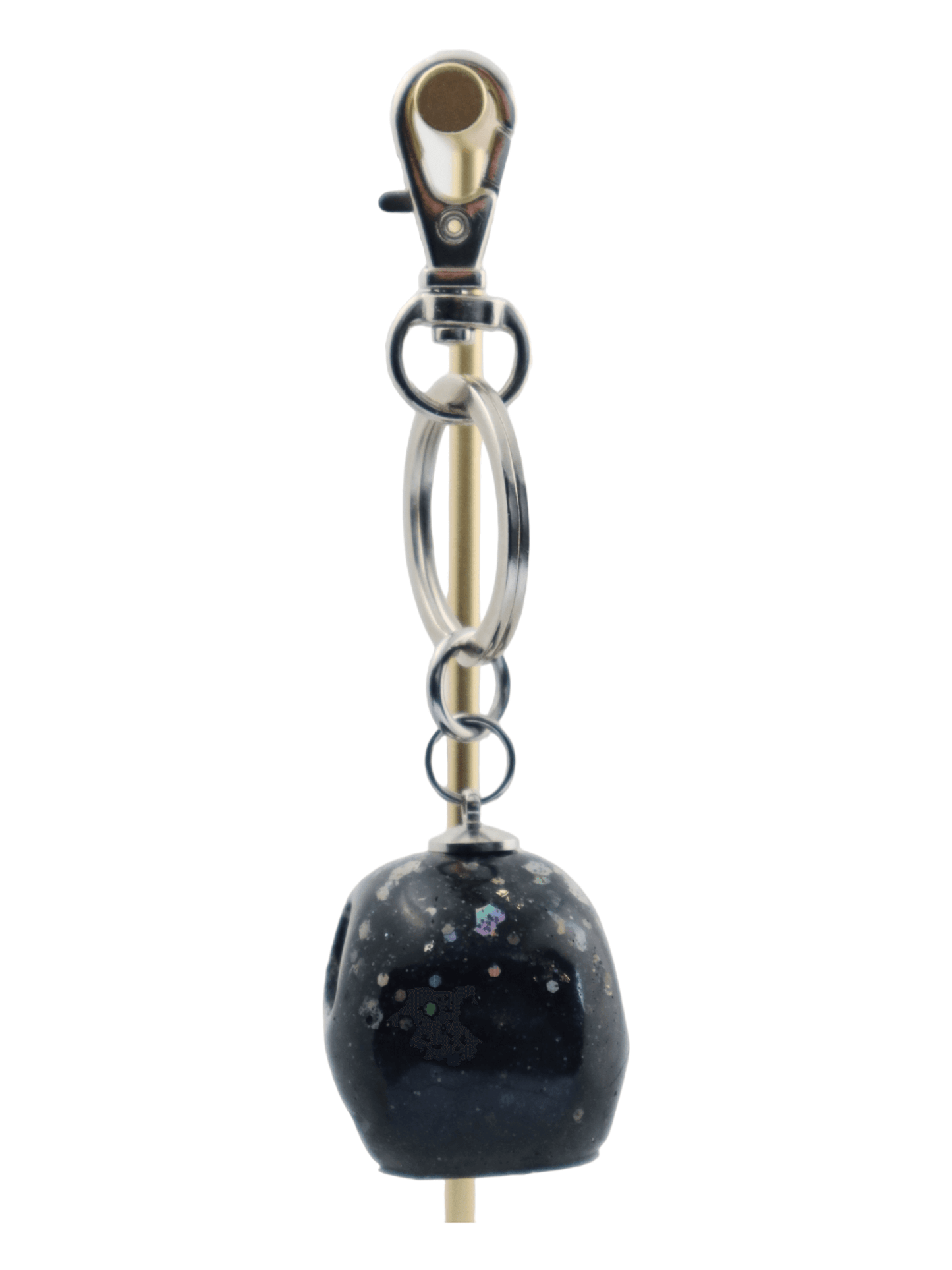 Skull-Keychains---Chrome-Med-Glittery-Skull-Keychain---Back---Kaleidoscopes-And-Polka-Dots