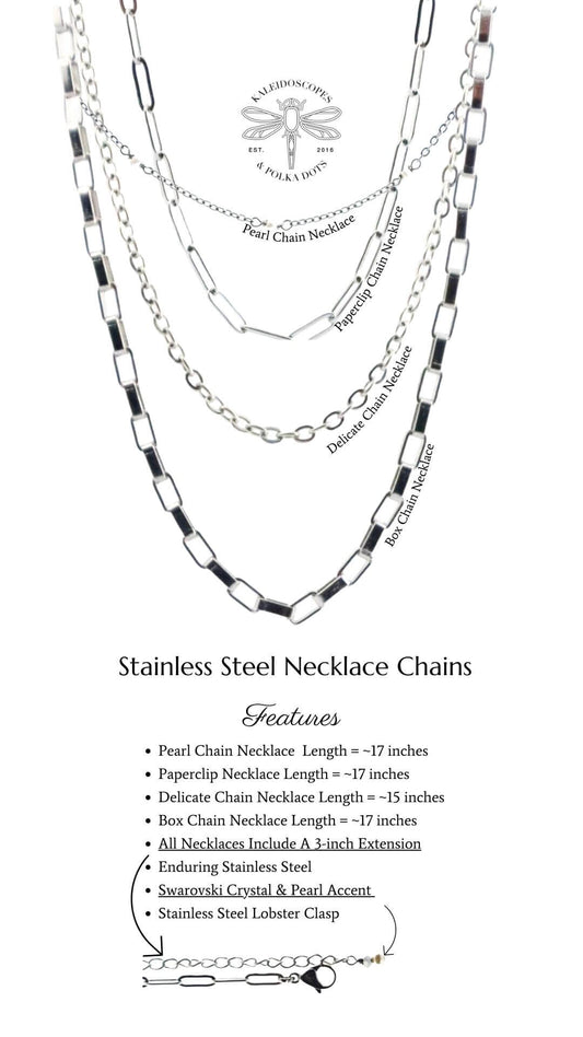 Stainless-Steel-Chain-Necklaces-Handmade-Designer-Necklaces-Kaleidoscopes-And-Polka-Dots