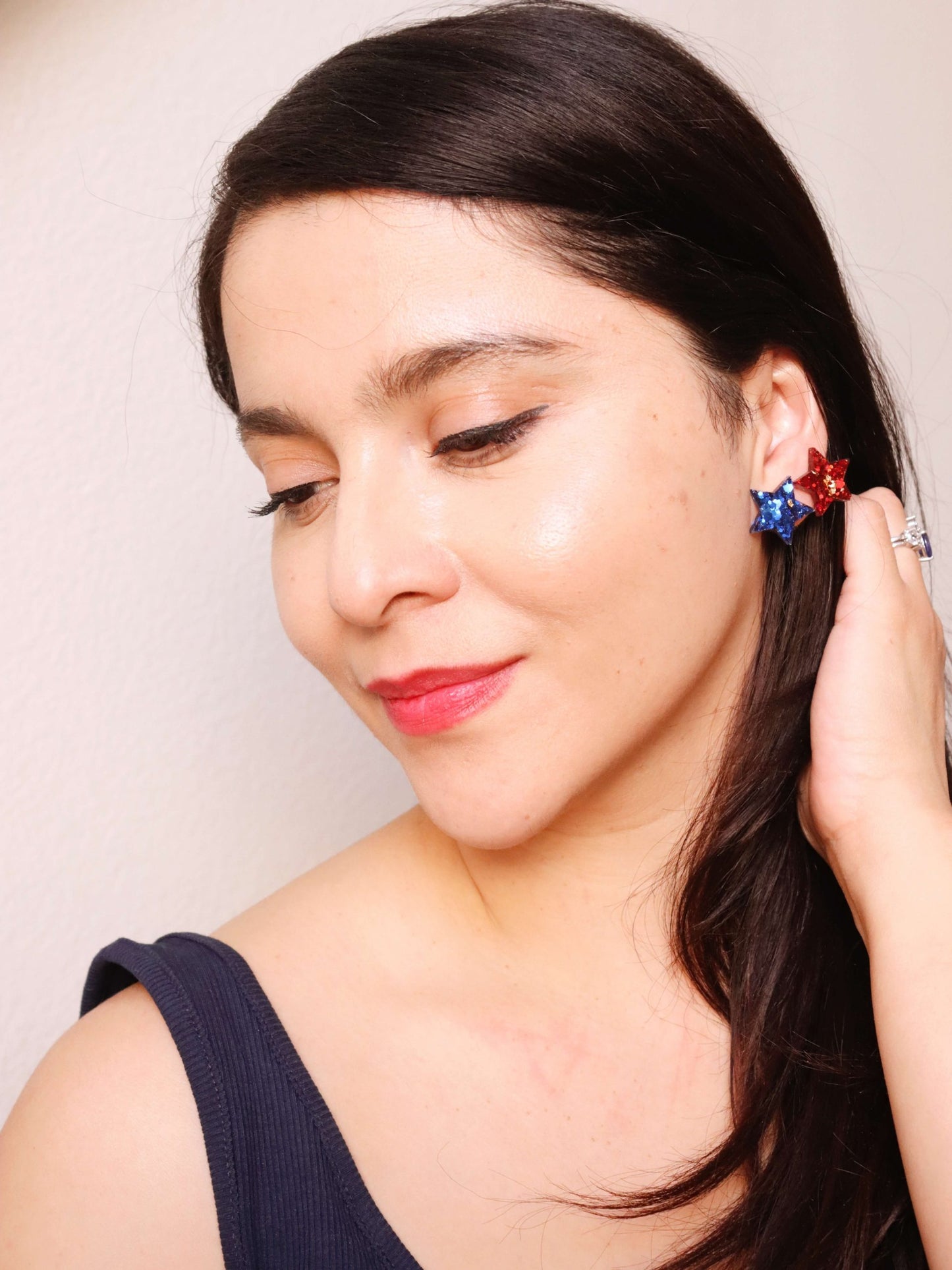 patriotic-star-stud-earrings---patriotic-star-stud-earrings---red-white-and-blue-jewelry---kaleidoscopes-and-polka-dots