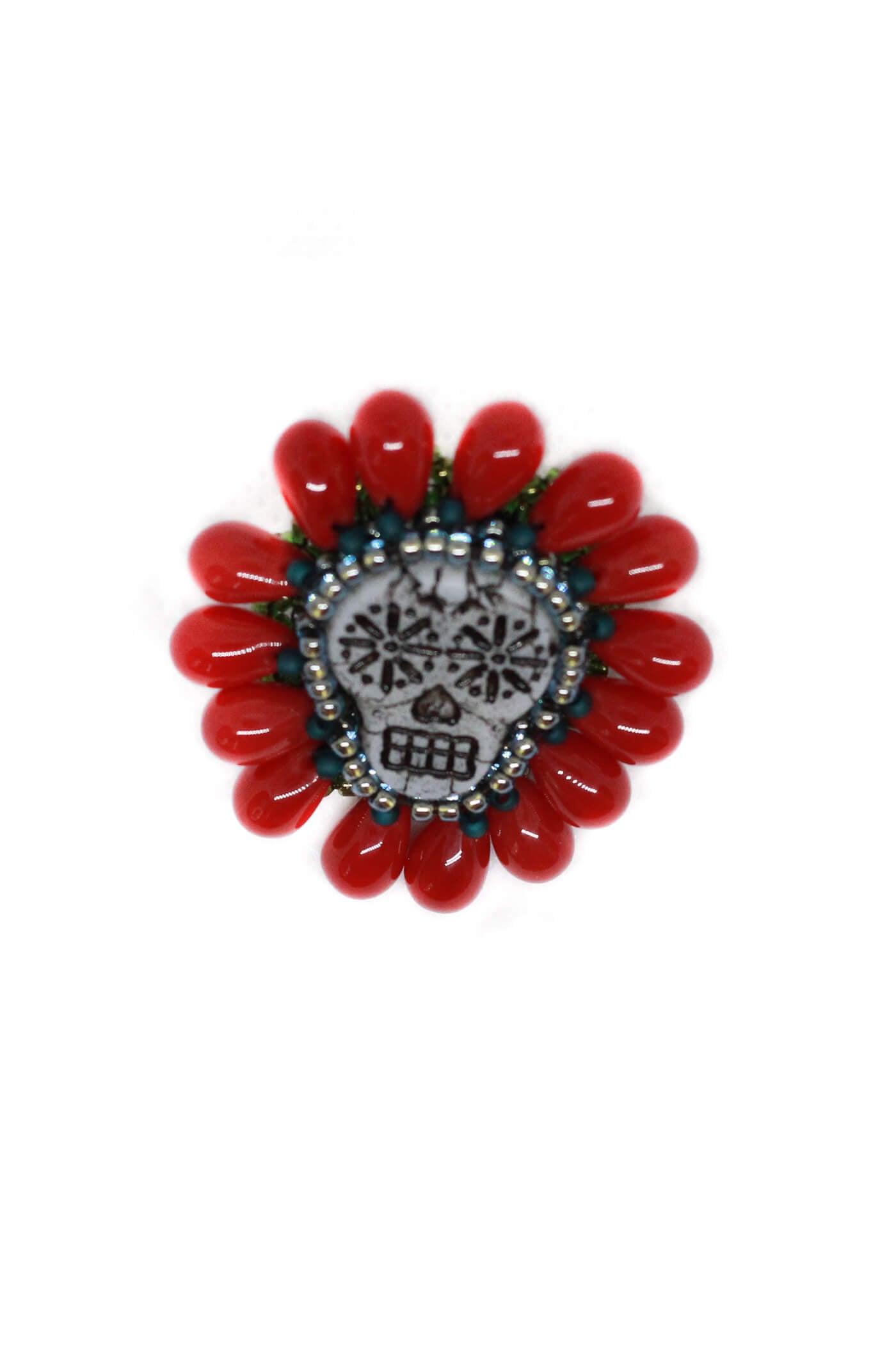 Day Of The Dead - Sugar Skull Brooch by Kaleidoscopes And Polka Dots