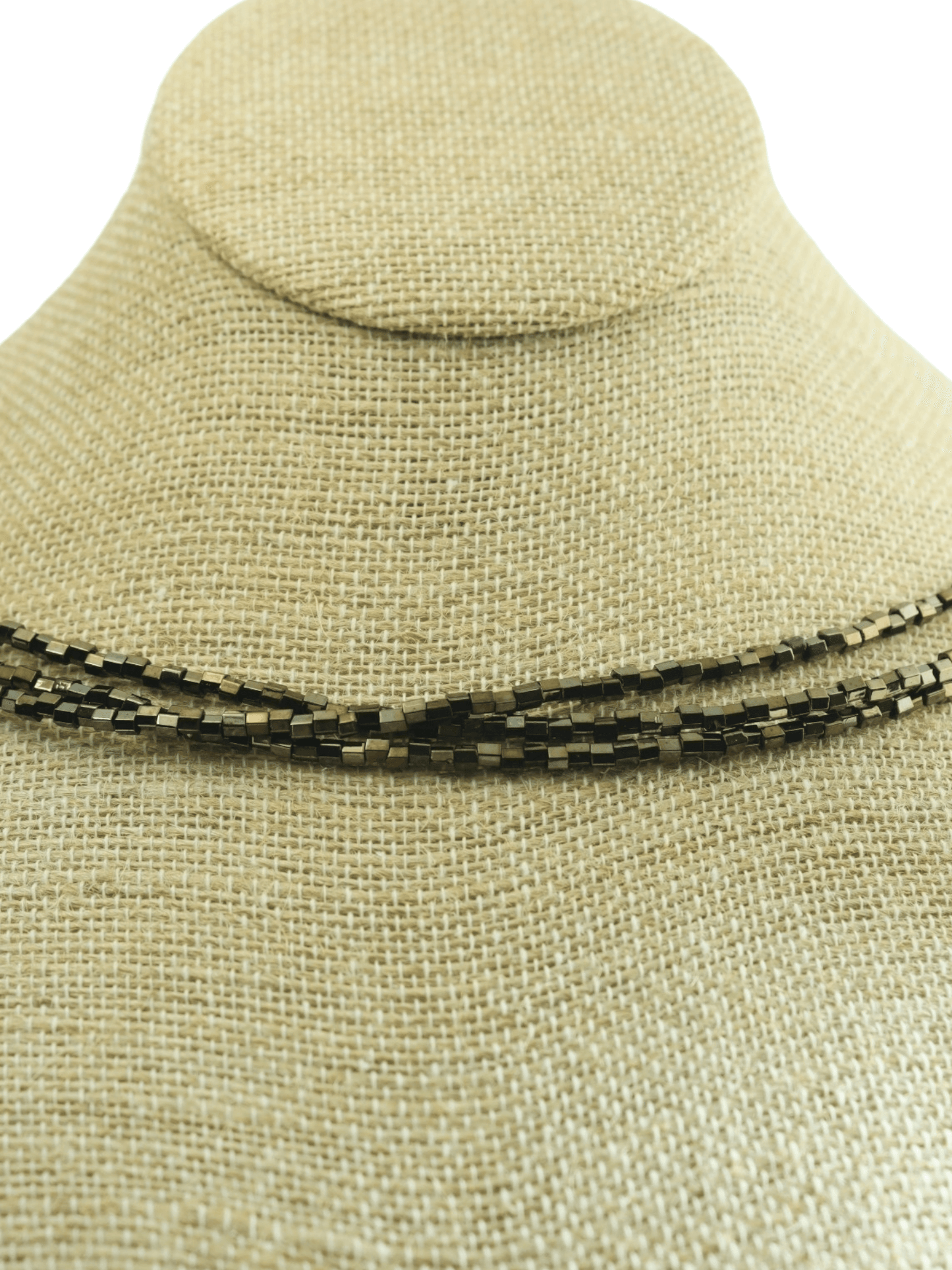 Bronze Multistrand Necklace - Close-up - Kaleidoscopes And Polka Dots