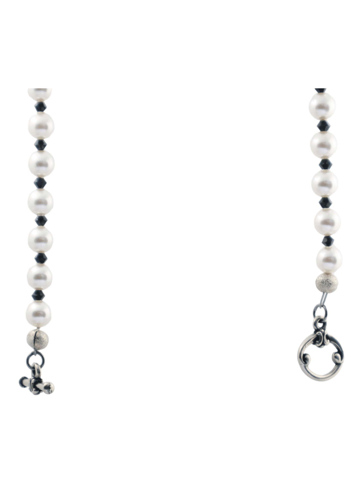 Classic-Pearl-Necklace---Swarovski-Crystal-Pearls-&-Bicones---TOGGLE---Kaleidoscopes-And-Polka-Dots