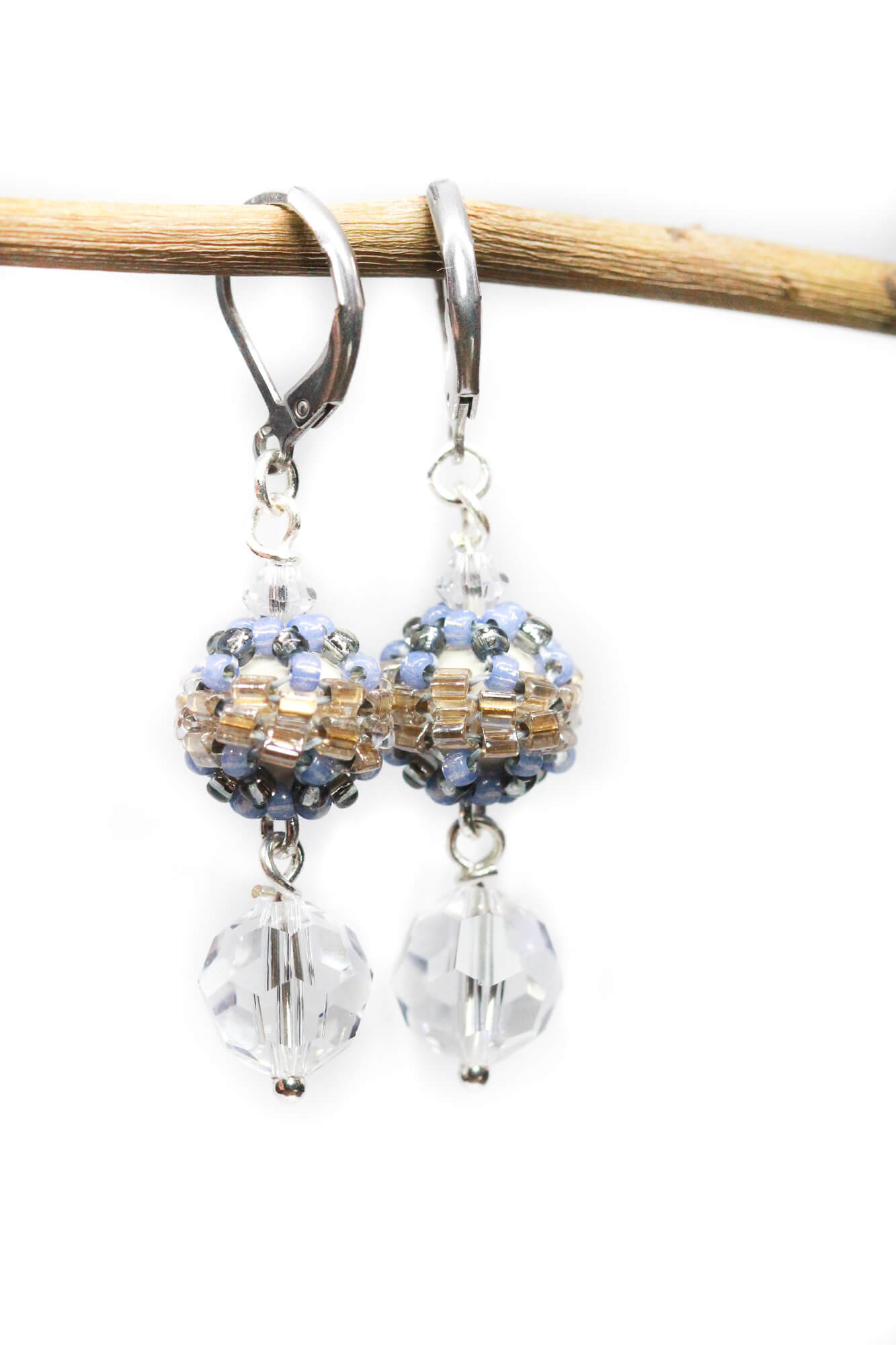 Clear Crystal Drop Earrings