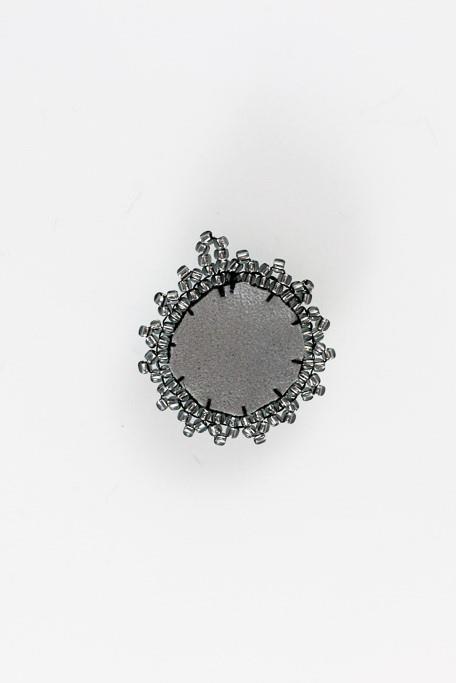 Pyrite Crystal Necklace with Black Swarovski Crystal Beads