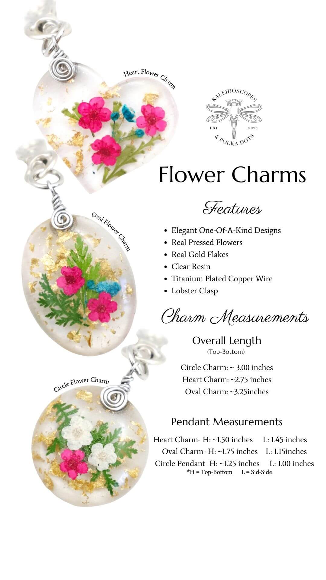 My Store Flower Resin Charms