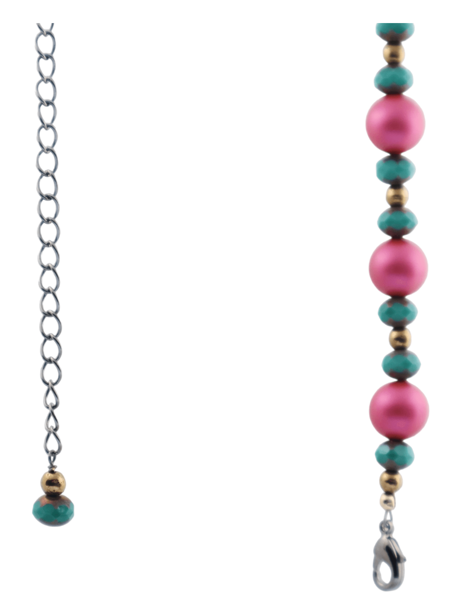 Hot-Pink-Necklace---Bold-Jewelry---CLASP----Kaleidoscopes-And-Polka-Dots