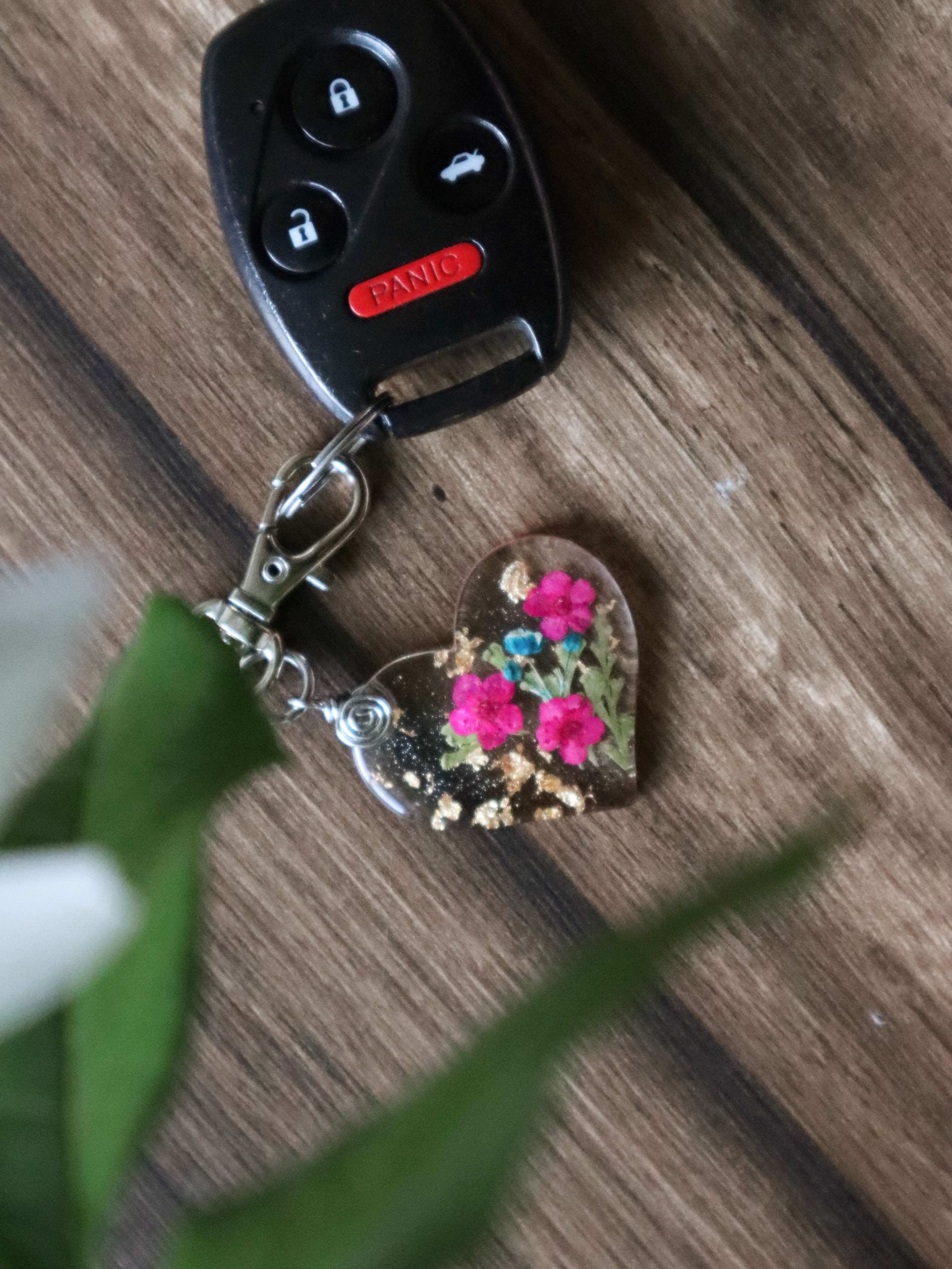 My Store Flower Resin Charms - Elegant Flower Planner & Keychain Charms Circle Flower Charm