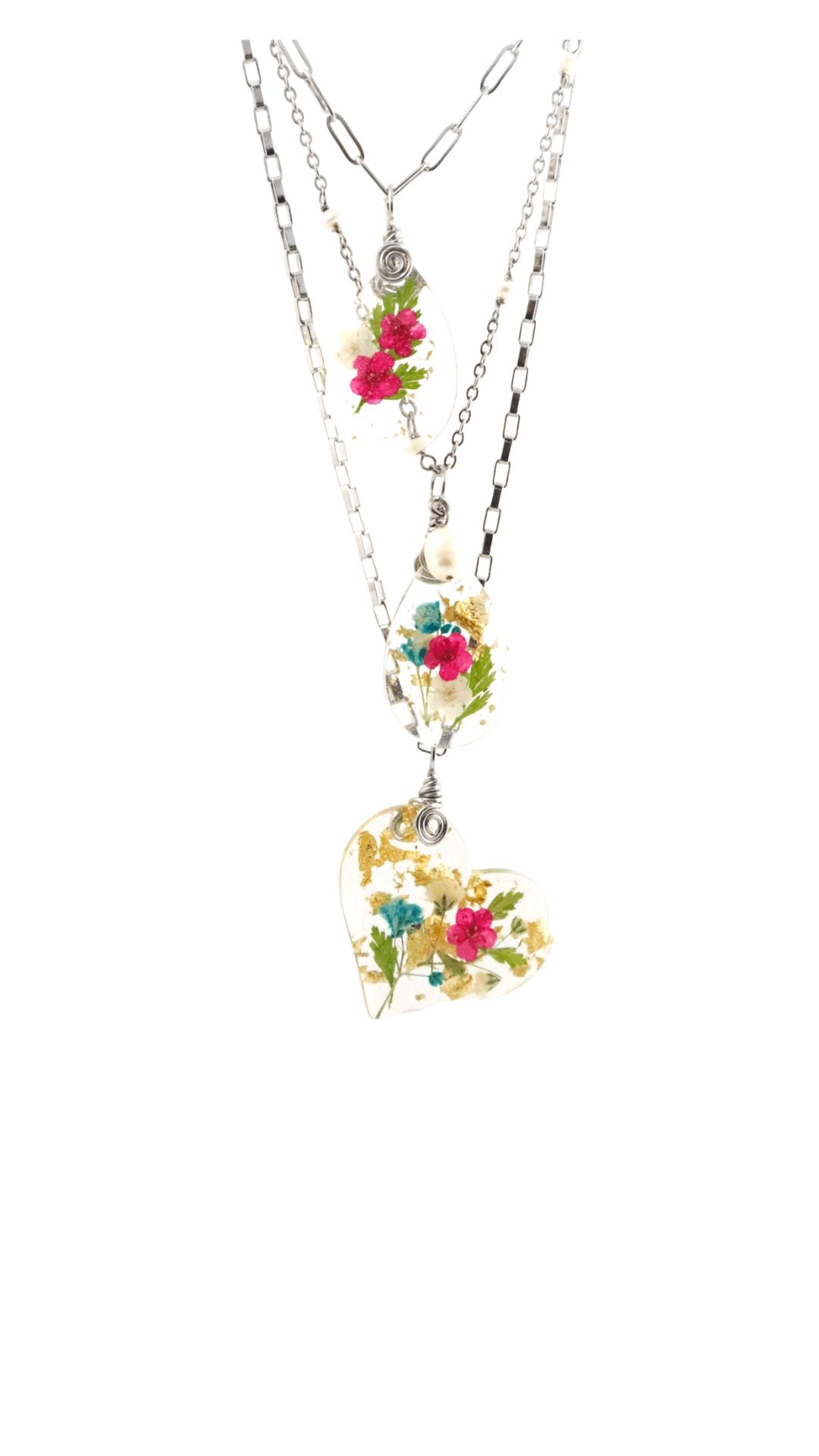 Pressed Flower Necklaces/Jewelry | Sunny Paige Co