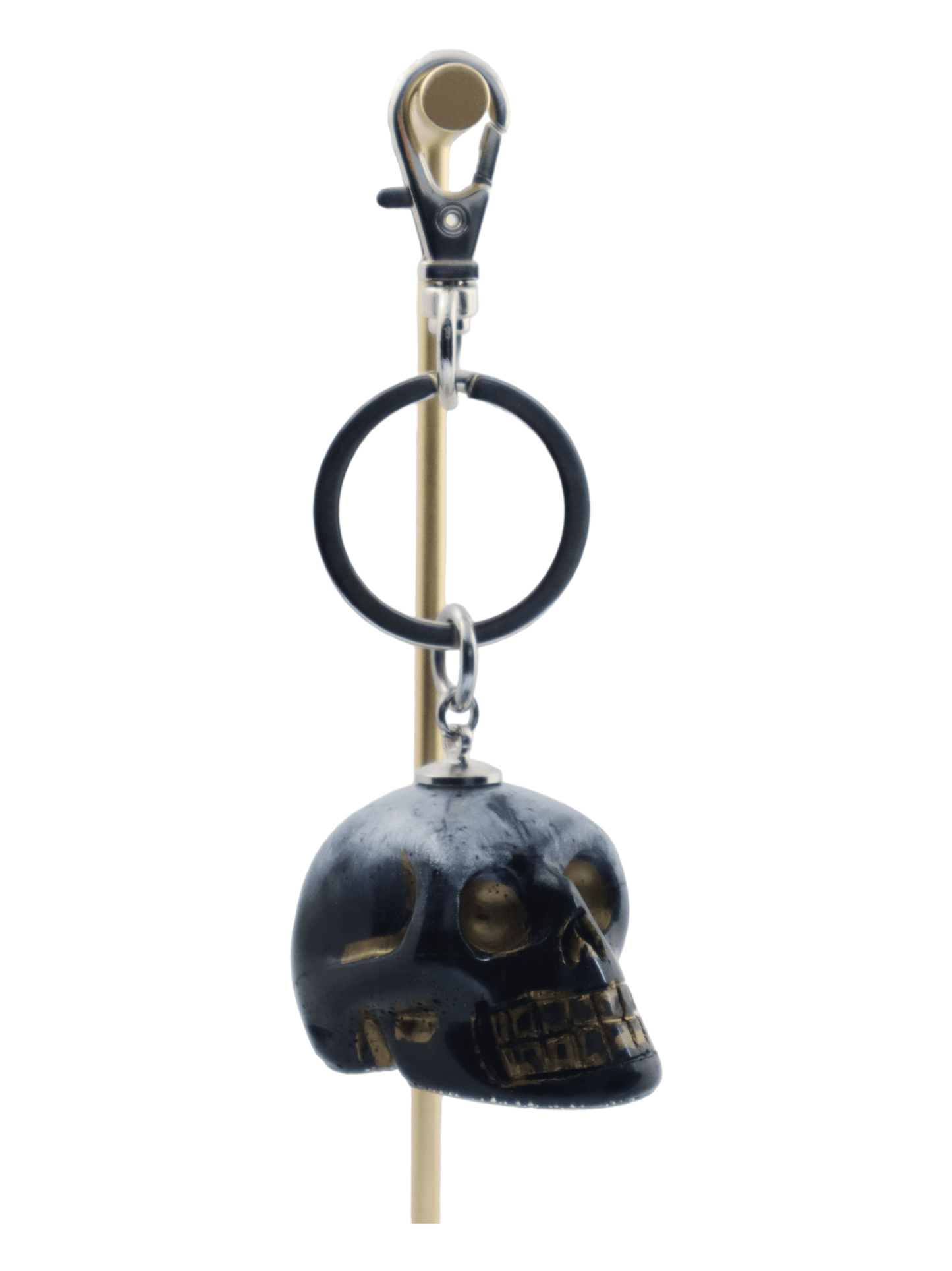 Skull-Keychains---BLACK-Med-Glittery-Skull-Keychain---BACK---Kaleidoscopes-And-Polka-Dots