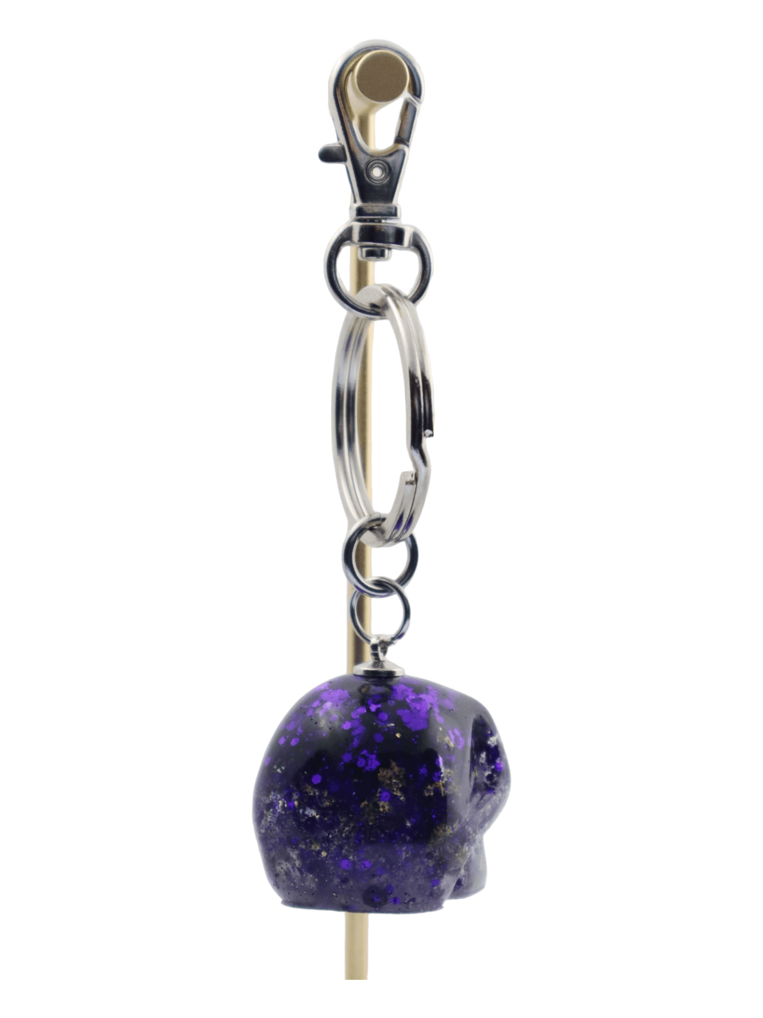 Skull-Keychains---Purple-Med-Glittery-Skull-Keychain---Back---Kaleidoscopes-And-Polka-Dots