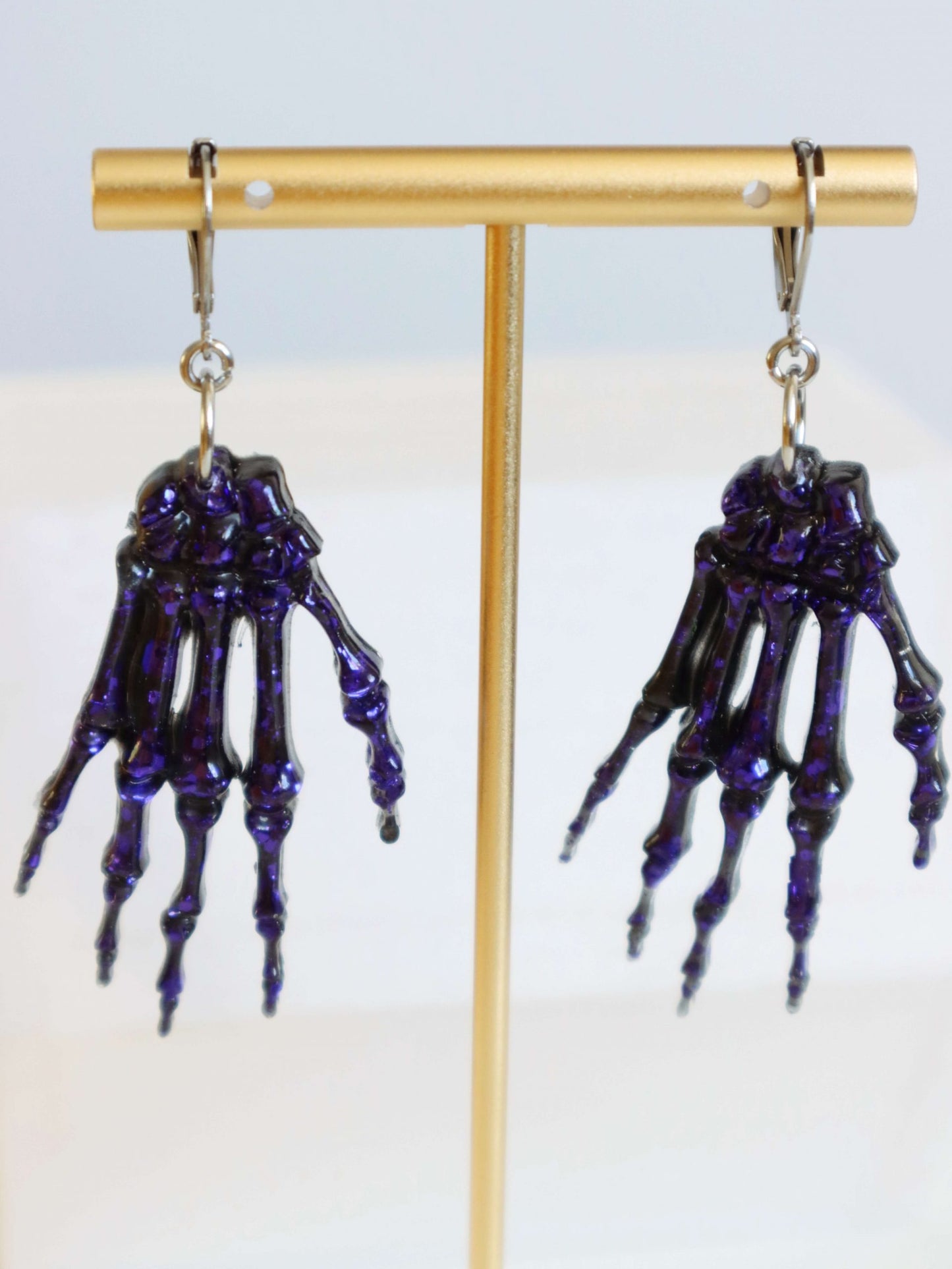 purple-glitter-skeleton-hand-earrings-by-kaleidoscopes-and-polkadots