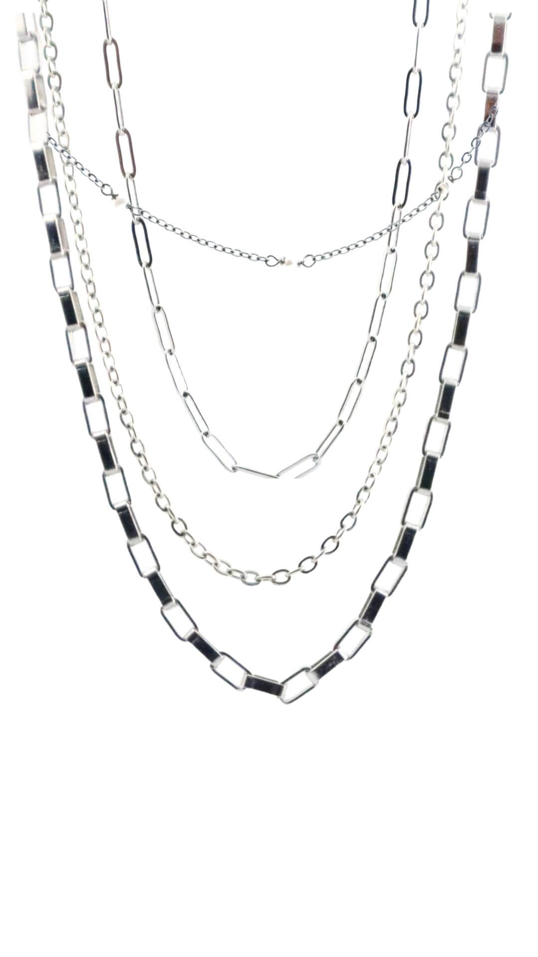 Stainless-Steel-Chain-Necklaces-Kaleidoscopes-And-Polka-Dots