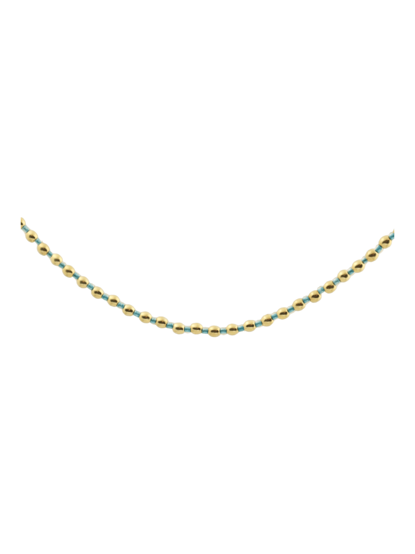 Women's-Gold-Beaded-Choker-Necklace---Boho-Beaded-Necklace---Kaleidoscopes-And-Polka-Dots
