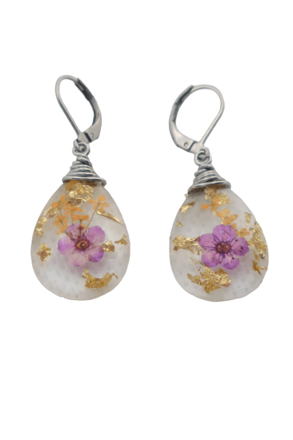 Garden-jewelry---resin-flower-earrings---flower-jewelry---Kaleidoscopes-And-Polka-Dots