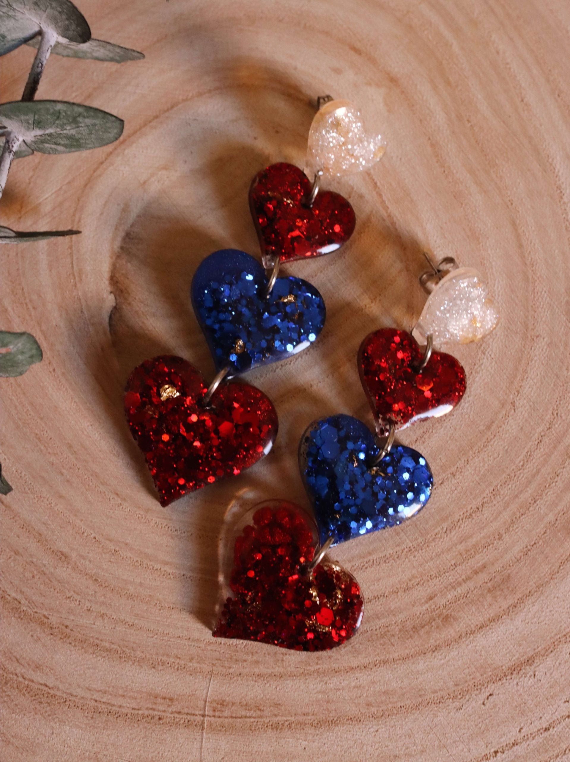 Polka Dot Heart outlets earrings