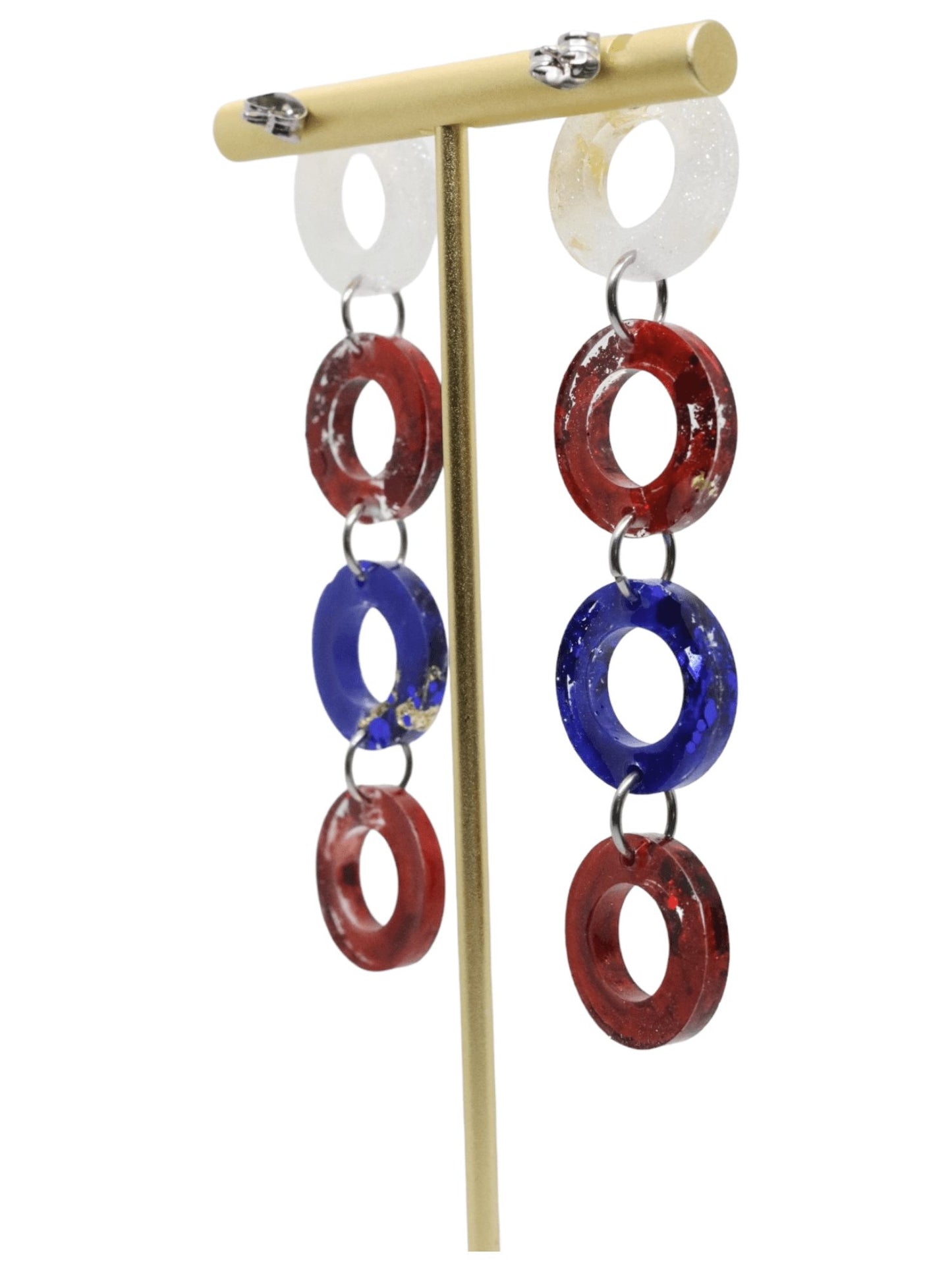 long-patriotic-chain-resin-earrings---long-statement-earrings---red-white-and-blue-earrings---kaleidoscopes-and-polka-dots