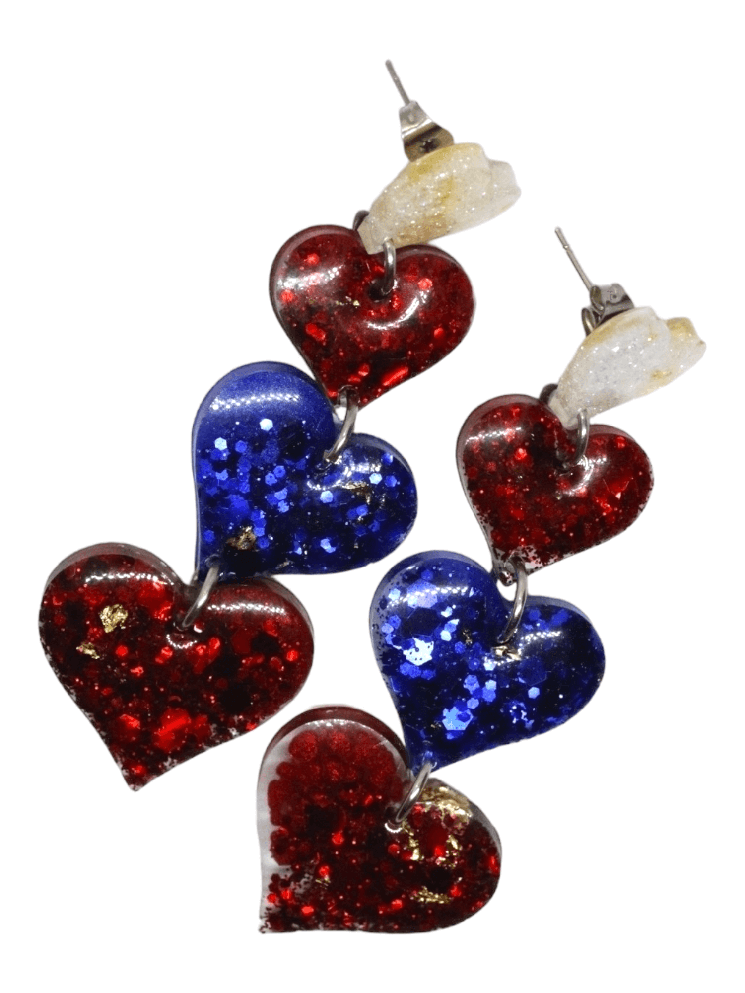 long-patriotic-heart-earrings---long-statement-stud-earrings---red-white-and-blue-jewelry---kaleidoscopes-and-polka-dots
