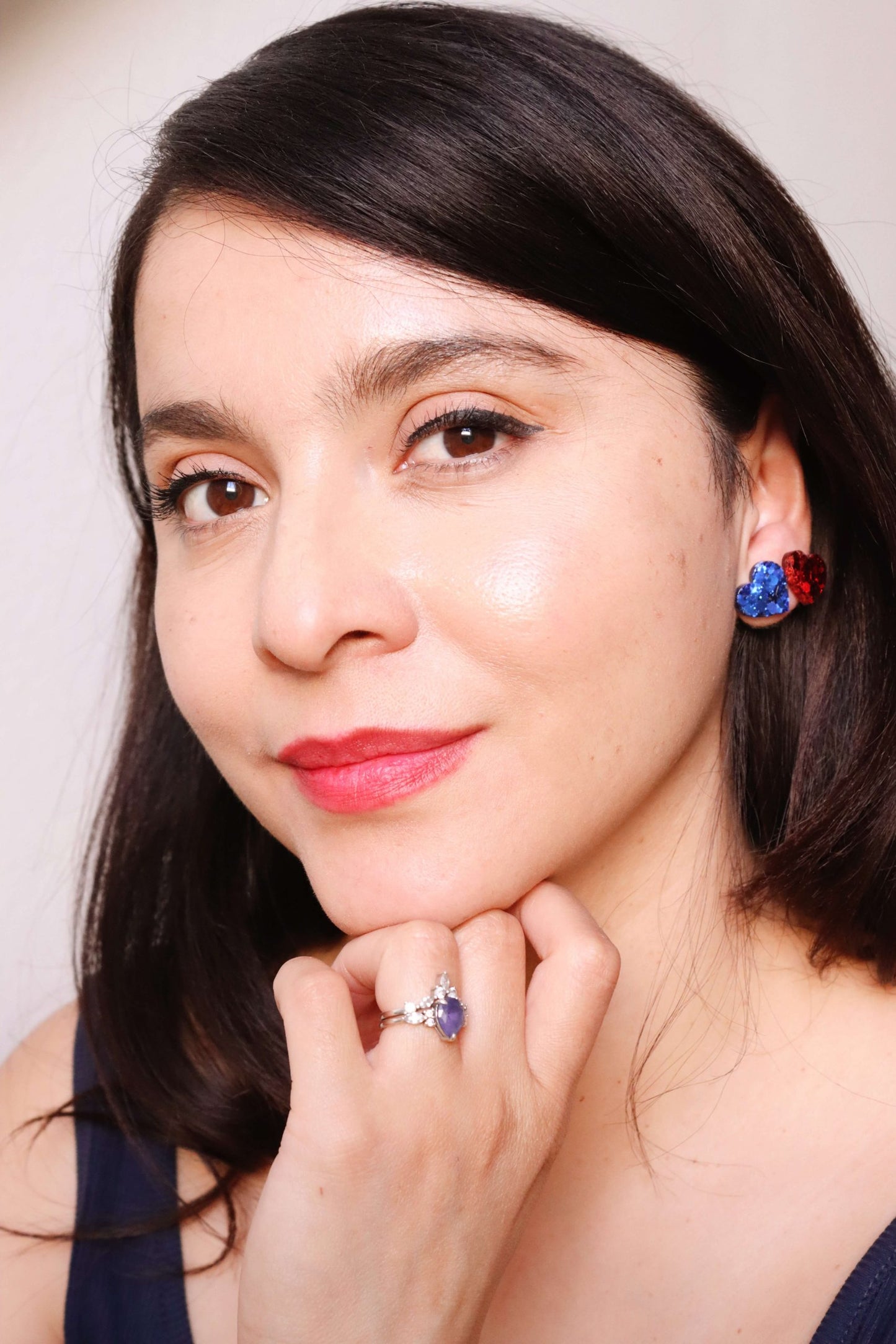 patriotic-heart-stud-earrings---glittery-patriotic-stud-earrings---red-white-and-blue-earrings---kaleidoscopes-and-polka-dots